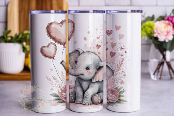 Baby Elephant Heart Balloons Tumbler Review