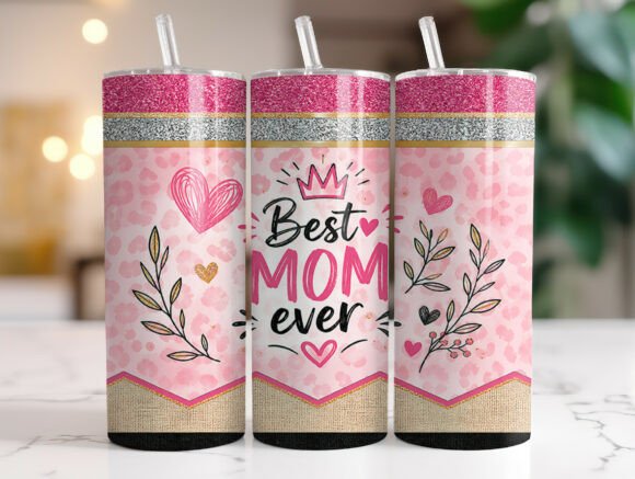 Best Mom Ever Pink Glitter Tumbler Wrap Review