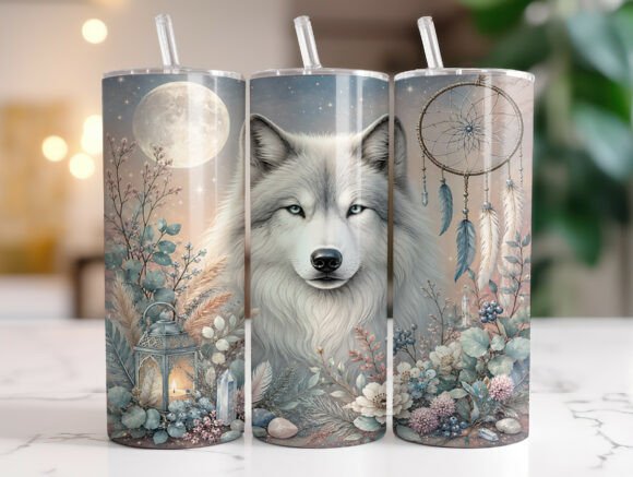 Boho Dreamcatcher Wolf Tumbler Wrap Review