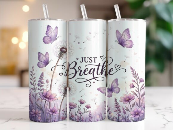 Dandelion Just Breathe Butterfly Tumbler Review