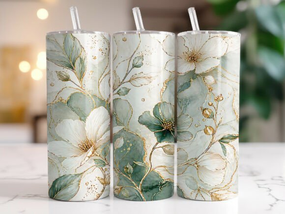 Elegant Floral Gold Marble Tumbler Wrap Review
