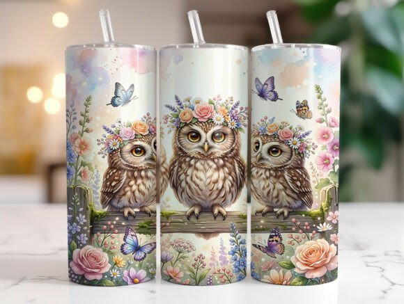 Floral Owl Butterfly Tumbler Wrap Review