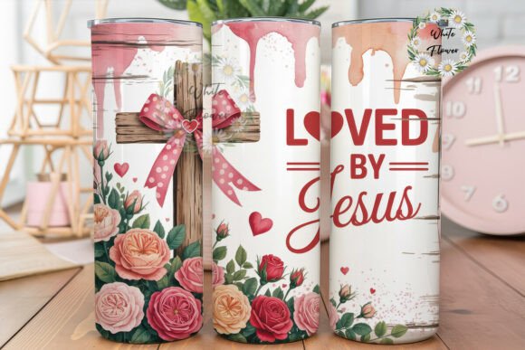 Loved by Jesus Rose 20oz Tumbler Wrap
