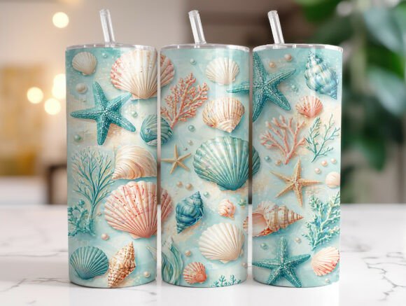 Ocean Seashell Coral Beach Tumbler Wrap Review