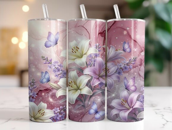 Pastel Lilies and Butterflies Tumbler Review
