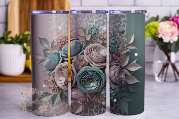 Pink Teal Floral Leopard 20oz Tumbler Review