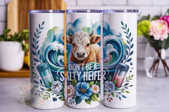 Salty Heifer Cow 20oz Tumbler Wrap Review