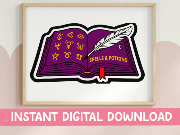 Spells and Potions Spellbook SVG Review