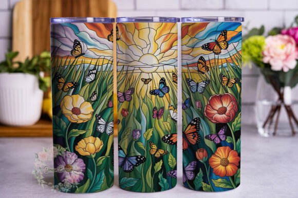 Stained Glass Butterfly Meadow Tumbler Review