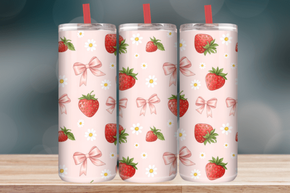 Strawberry Cute White Tumbler Wrap Review