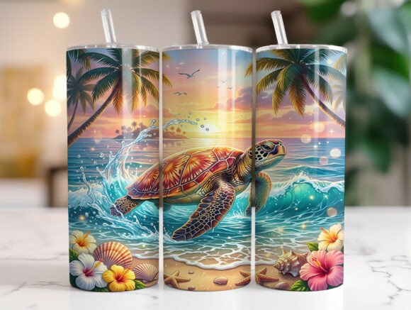 Tropical Sea Turtle 20oz Tumbler Wrap Review