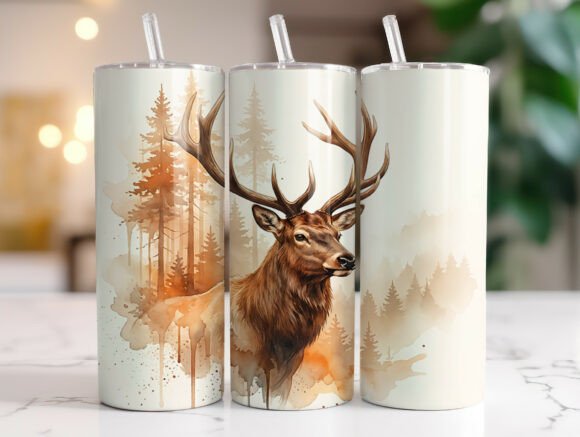 Watercolor Elk Deer Tumbler Wrap Review